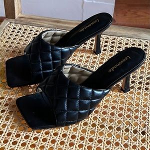 square toe mule heels 🖤🖤